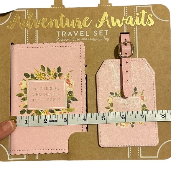 NEW Nanette Lepore Travel Set, Passport Case & Luggage Tag, Pink - Picture 4 of 8